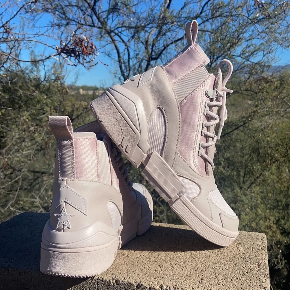 New Dusty Pink CPX Chelsea Converse Hi Top Sneaker Boots - Picture 6 of 16